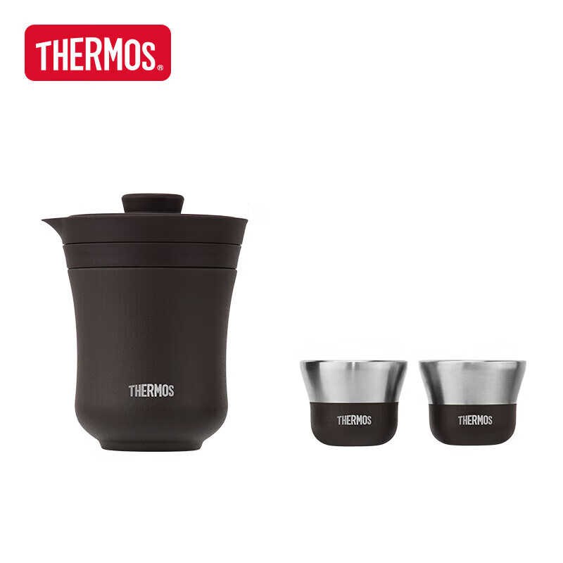 膳魔师旅行茶壶茶杯套组伴手礼品水杯子TCMU-200 260ml（（单位：个 棕色